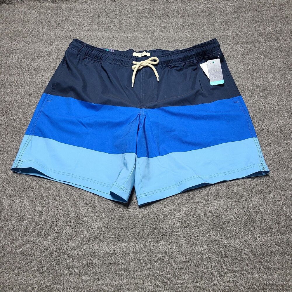 Trinity‎ Coast Mens Swim Trunks 2XB Blue Multicolor Surf Beach Party